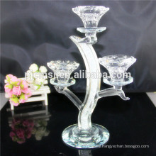 Modern Crystal Candelabra with 3 Arms for Home Decoration